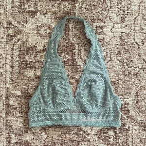NWOT Victoria’s Secret Sea Foam Halter Neck Lace Bralette Size Small